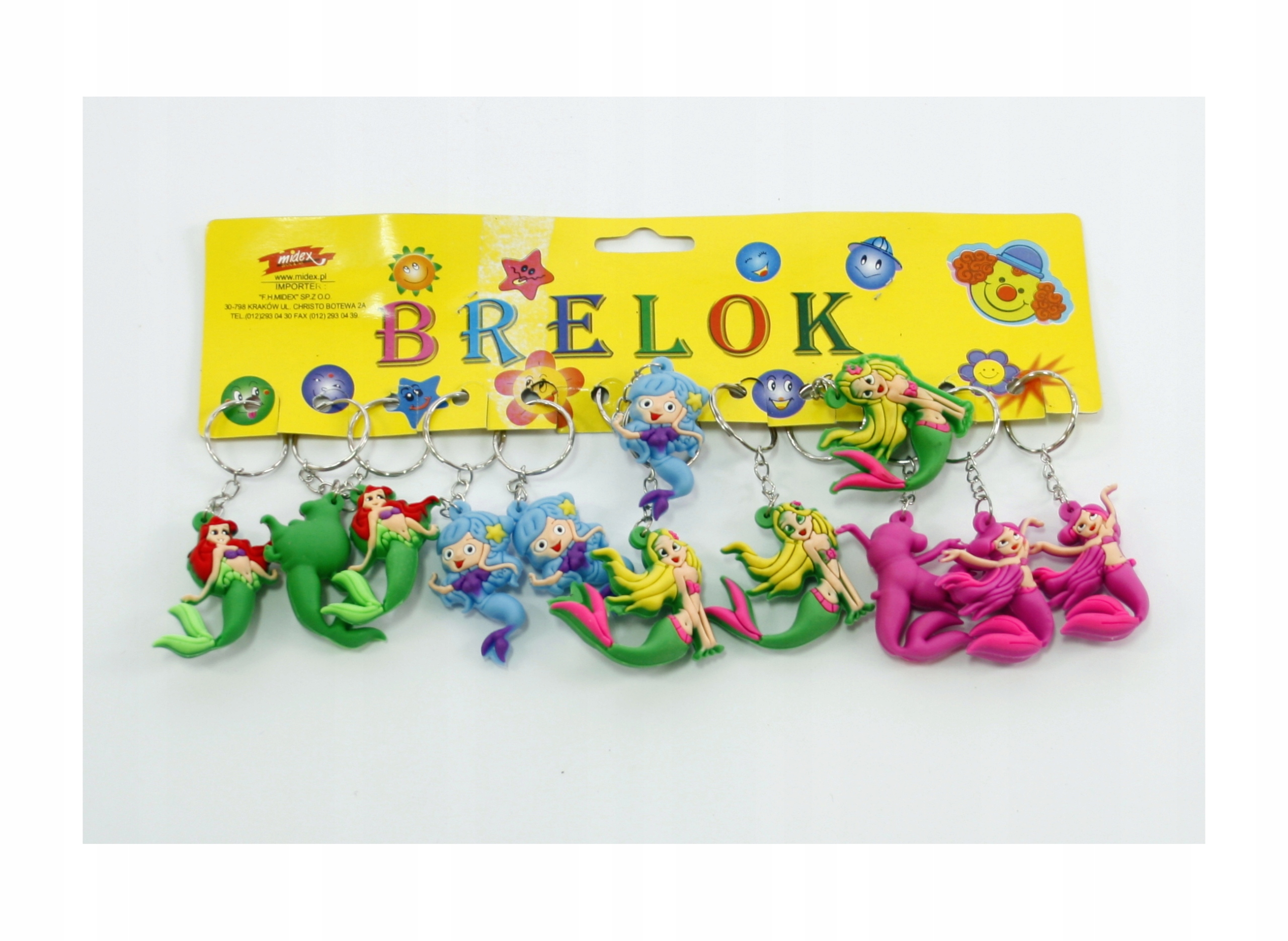

Brelok Gumowy Syrenka zawieszka Zestaw 12szt