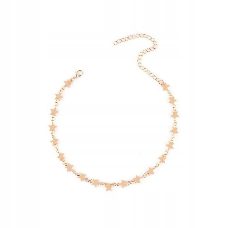 

Złoty naszyjnik Choker w małe gwiazdki