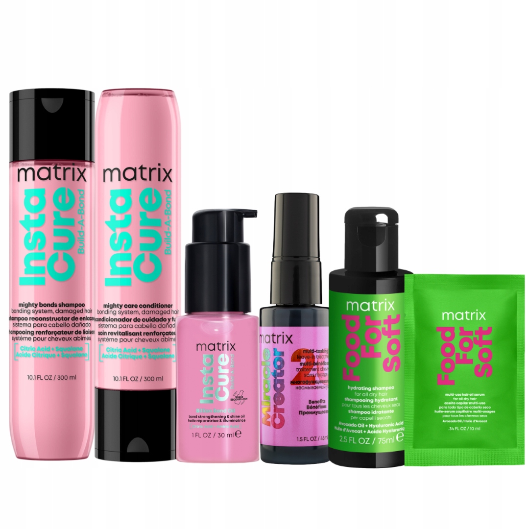 Matrix Instacure Build-A-Bond szampon odżywka olejek do włosów 3 Prezenty