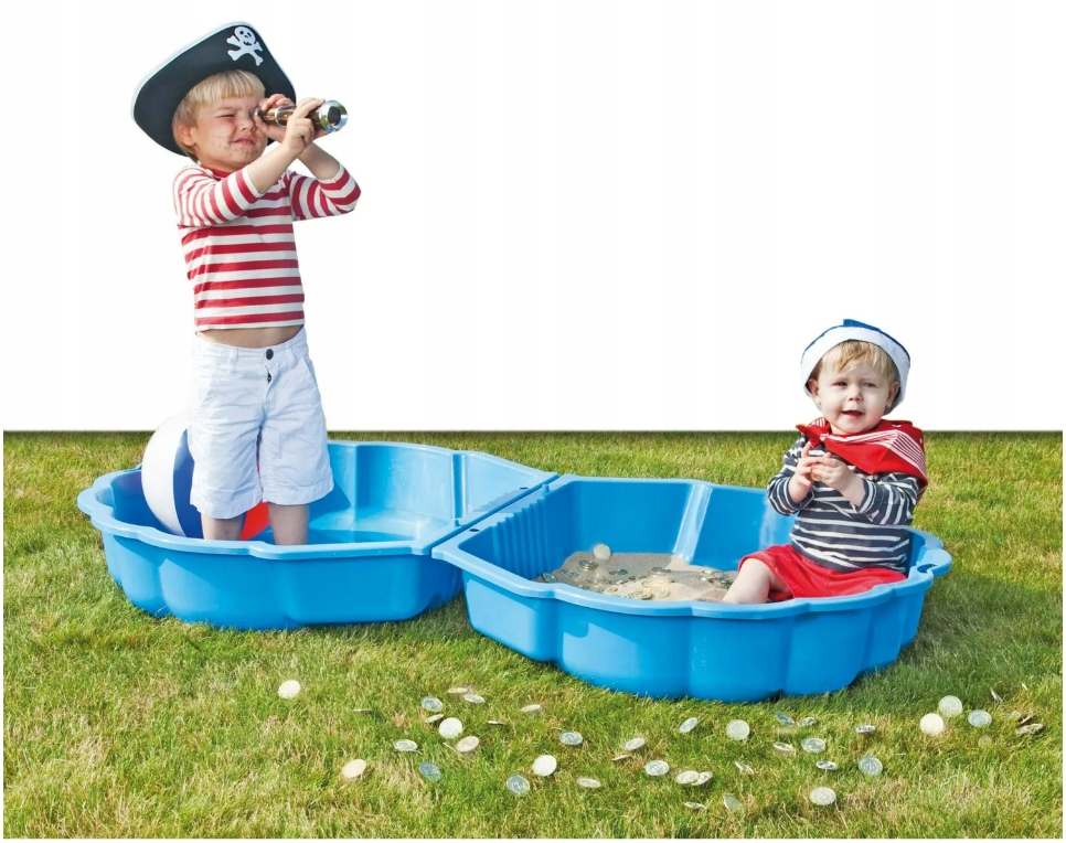 PIASKOWNICA ZAMYKANA DUŻA BASEN XXL 2w1 MUSZELKA OGRODOWA DLA DZIECI ZABAWA Długość 102 cm