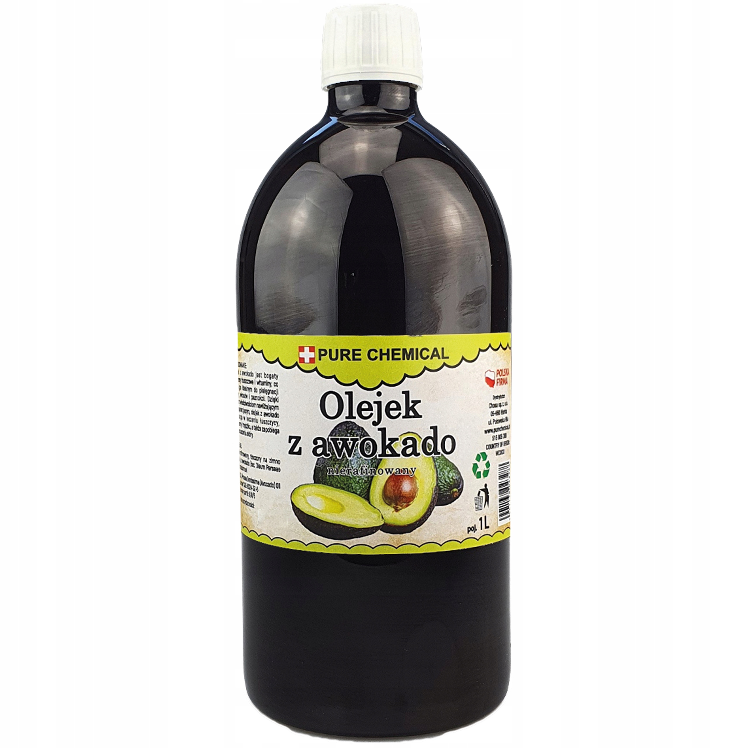 Avokádový Olej Nerafinovaný Přírodní 1000 ml 1 l