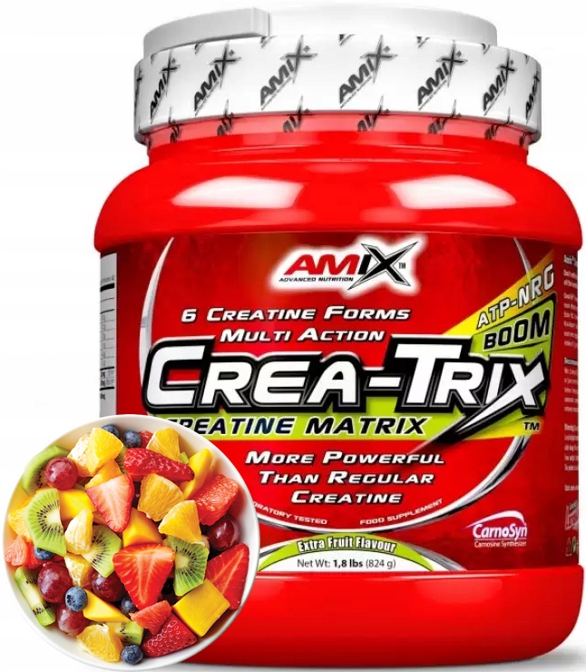 Amix Crea-Trix Creatine Kreatin Ovocný Monohydrate Kre Alkalyn Stack