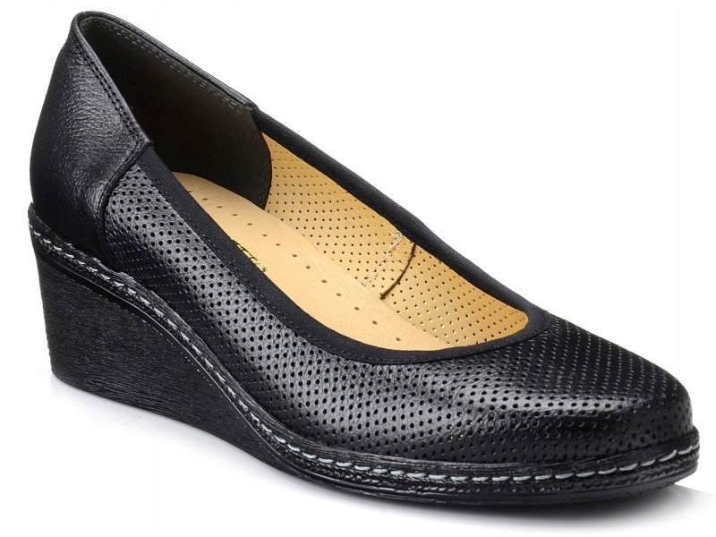 

Półbuty damskie skórzane koturn Venetto 1365 41