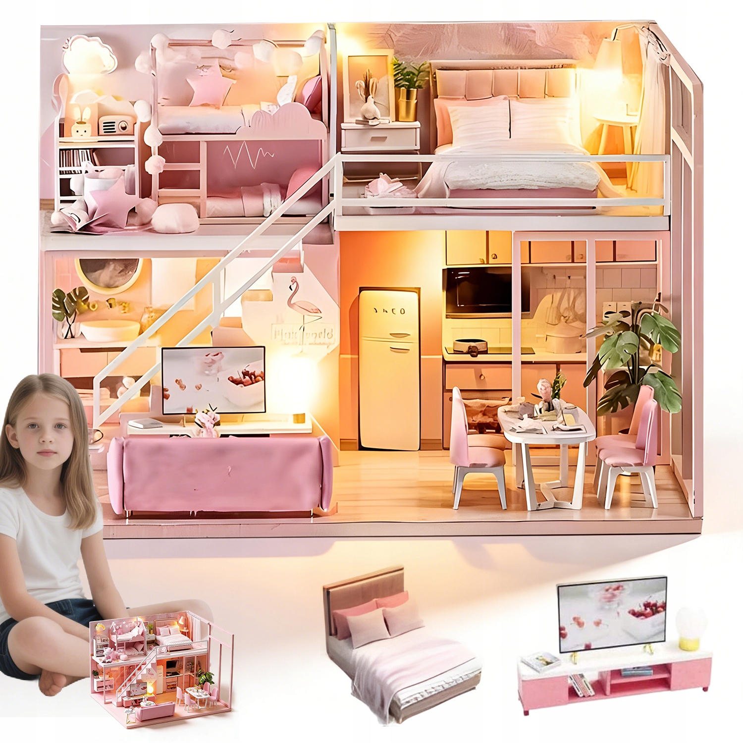 Model Małego Domu Do Montażu Makieta Mieszkania Idealny Diy