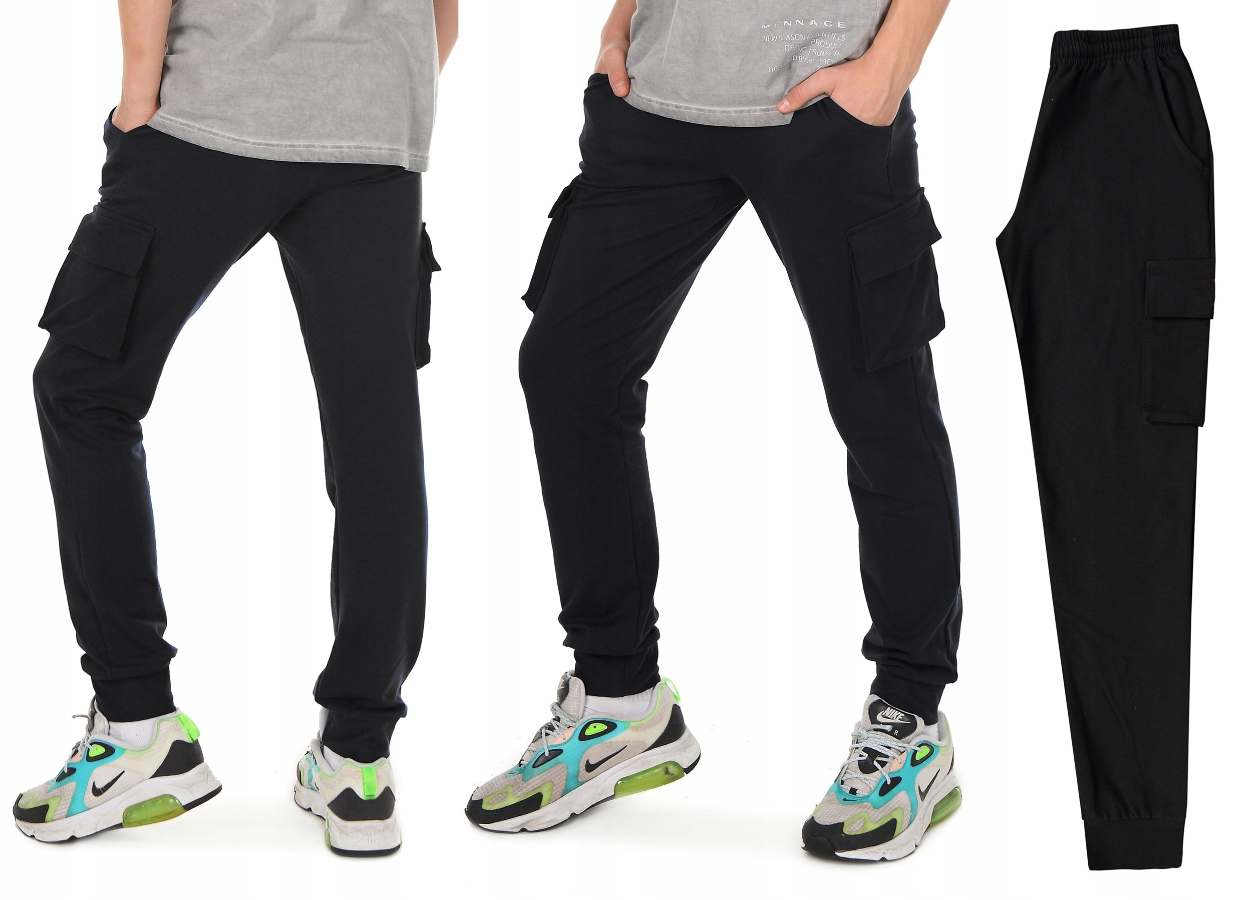 Spodnie BOJÓWKI dresowe SUPER JAKOŚĆ r.128 Czarny Prod.PL Marka Maja