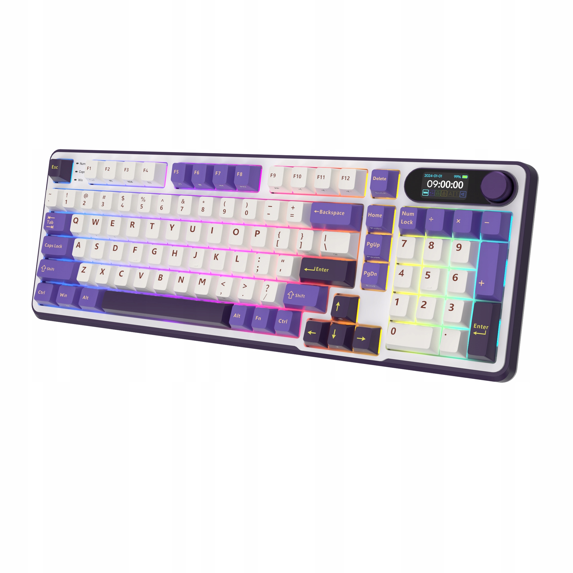 ROYAL KLUDGE RK-S98 Blackberry Mousse Gaming Keyboard Chartreuse switch — 6