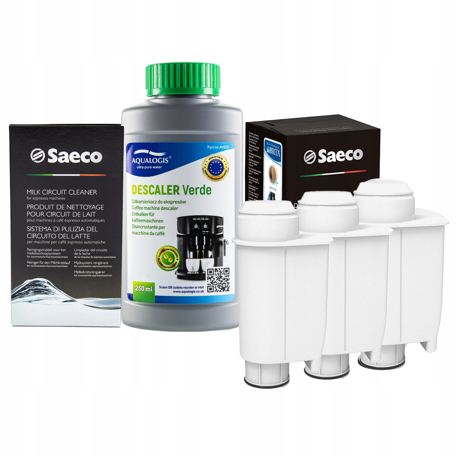 Sada pro Saeco Philips, Intenza+ 3 ks, Prostředek CA6705/60, Verde 250 ml