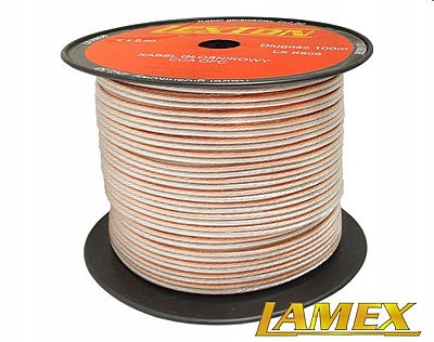 

Kabel głośnikowy 2x2,50mm2 Przeźroczysty