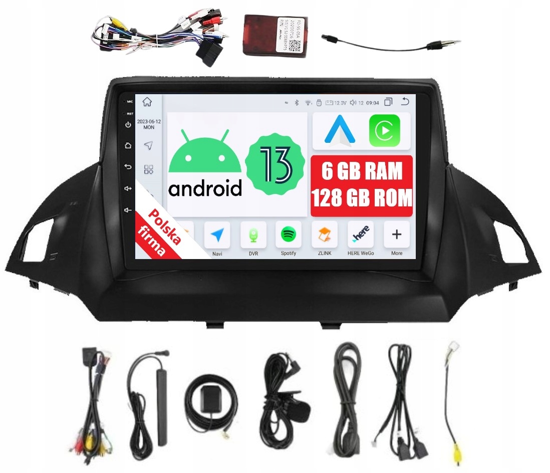 Navigácia Rádio 2DIN Android Ford Kuga MK2 Escape 6/128 Gb Dsp Carplay