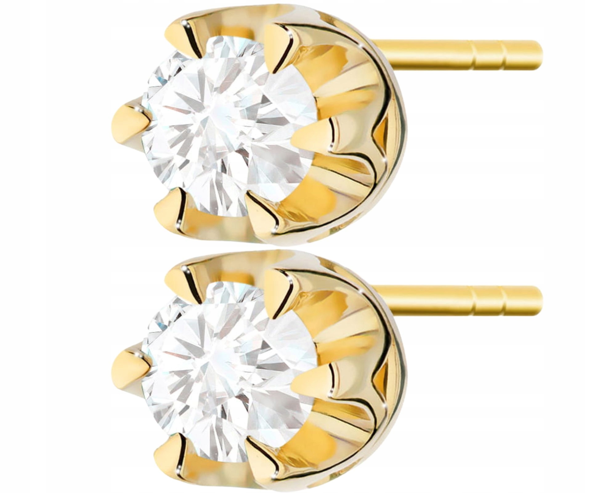 Zlaté Náušnice S Brilianty 0,24 Ct Tyčinka Zlato 585