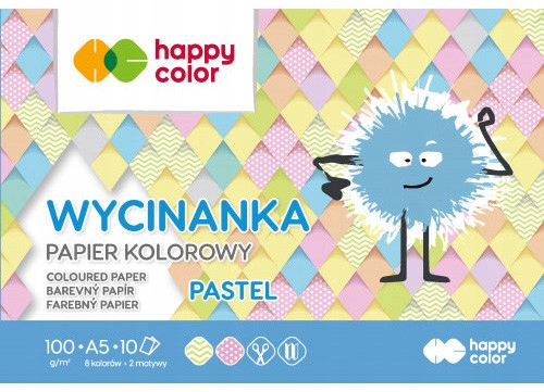 

Blok kolorowy A5 Happy Color Wycinanka, 10 ark