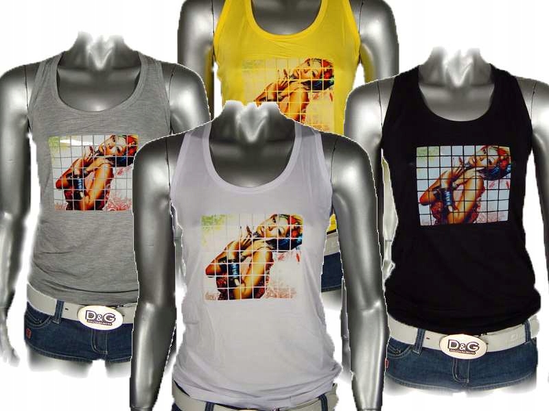 BLUZKA ATLETKA BOKSERKA TOP PRINT FOTO JAPONKA Materiał dominujący wiskoza