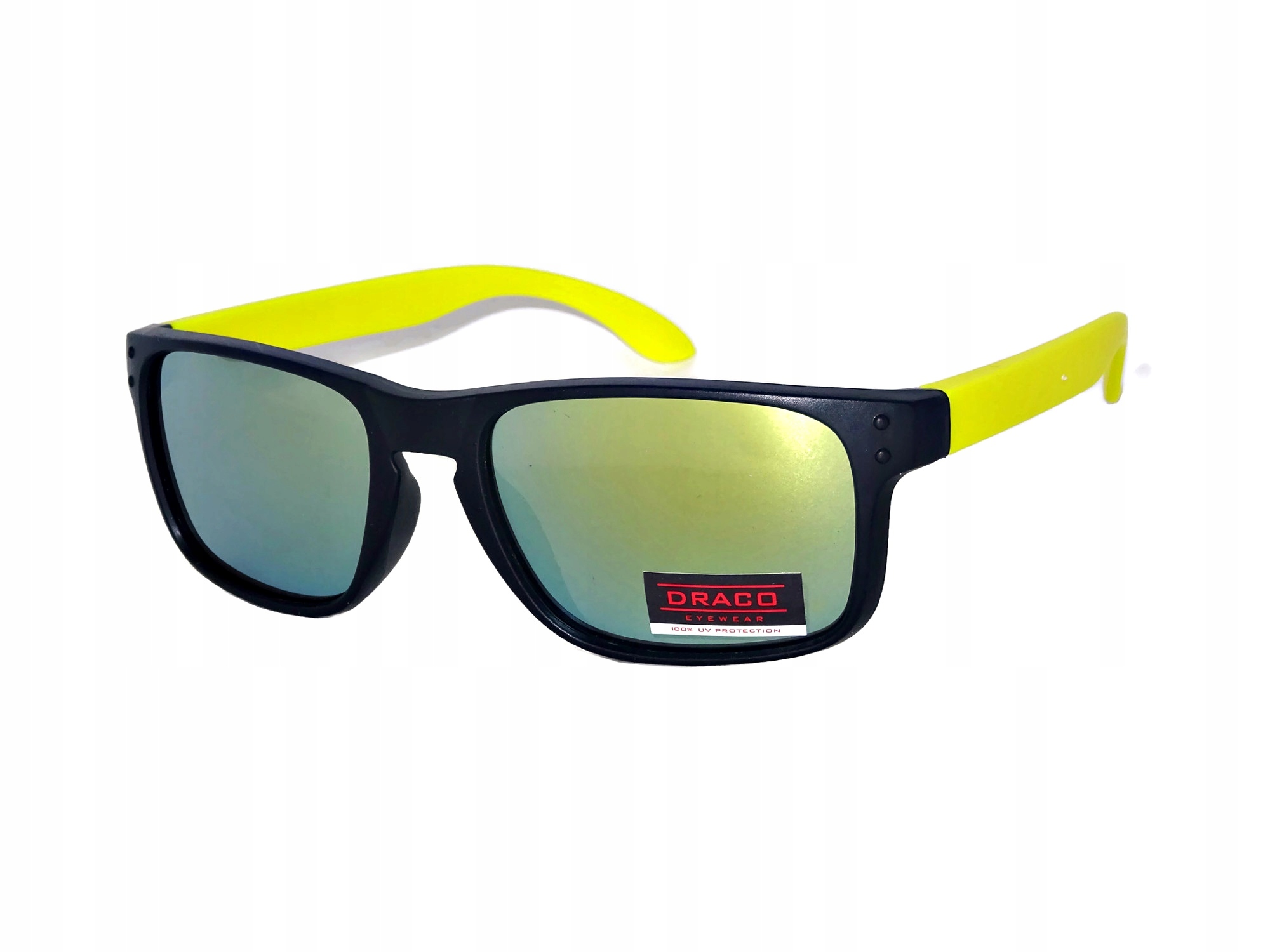 OKULARY DZIEWCZYNKI CHŁOPCA LUSTRZANE ŻÓŁTE UV