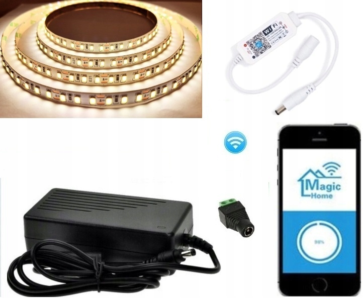 Zestaw 3m Tasma 360 Led Bialy Neutral WiFi