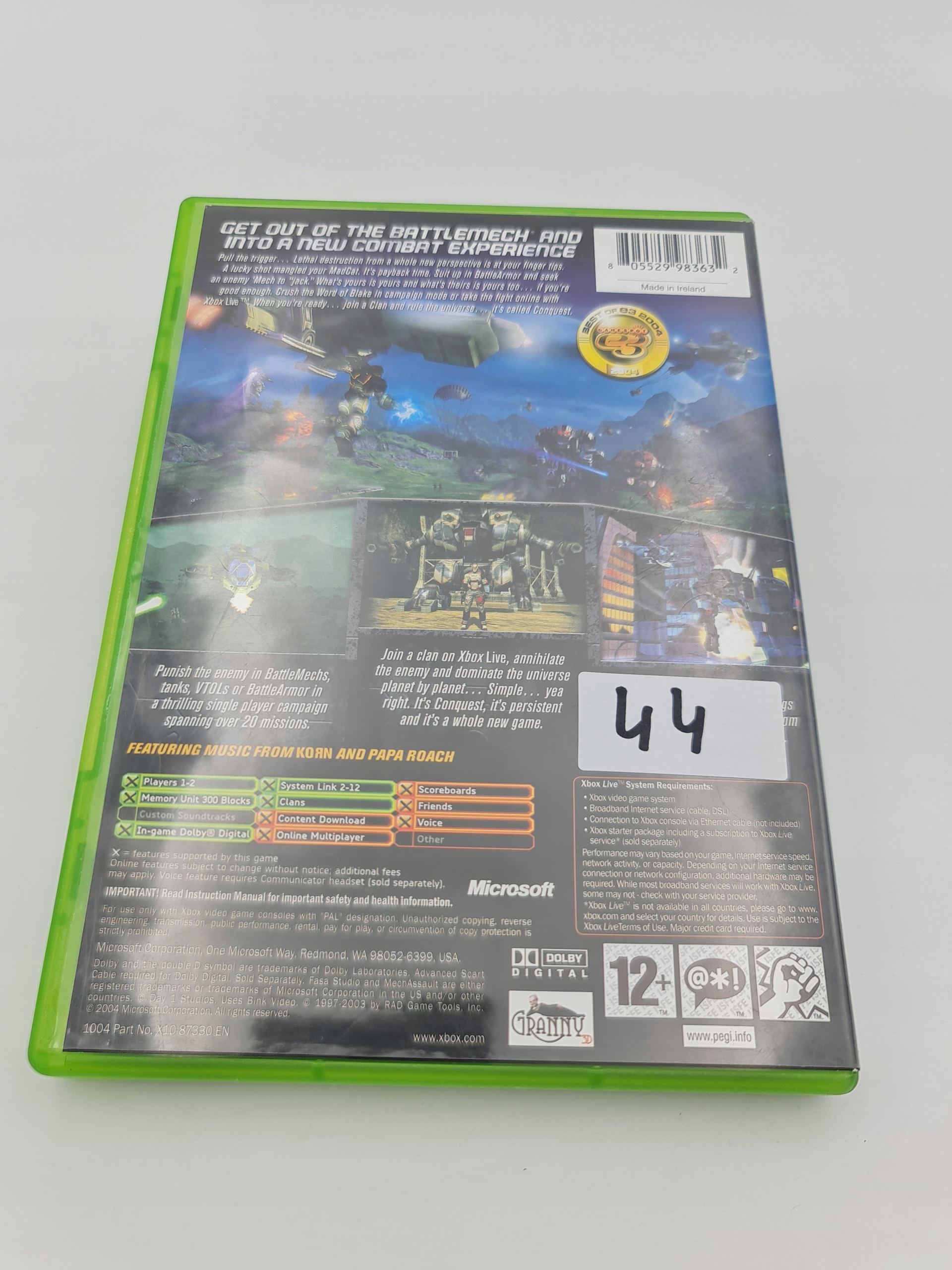 XBOX MECHASSAULT 2 LONE WOLF Platforma Microsoft Xbox