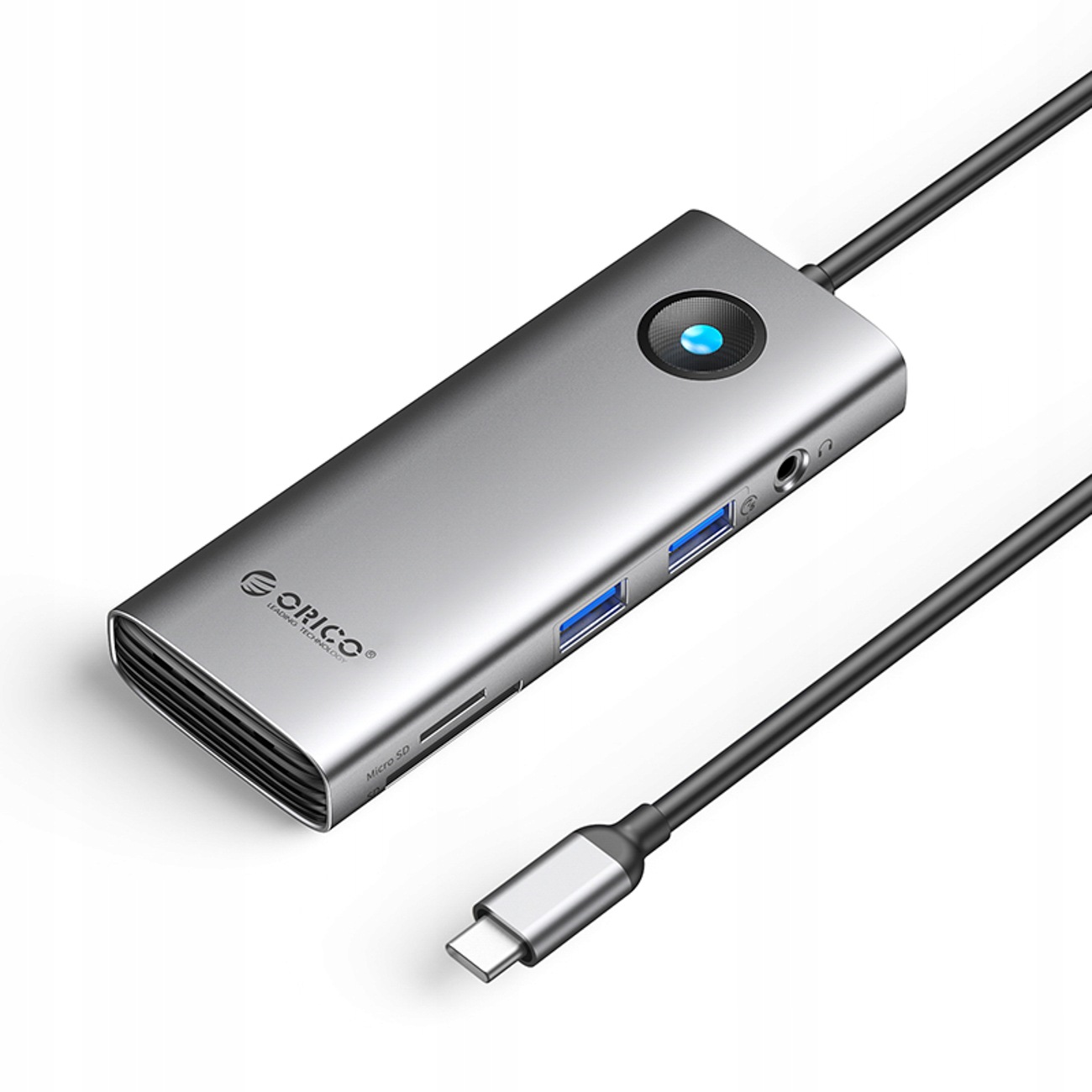 Usb-c dokovací stanice Orico PW11 8w1 2x Usb-a 3.0 1x Usb-c Pd 100 W 1x