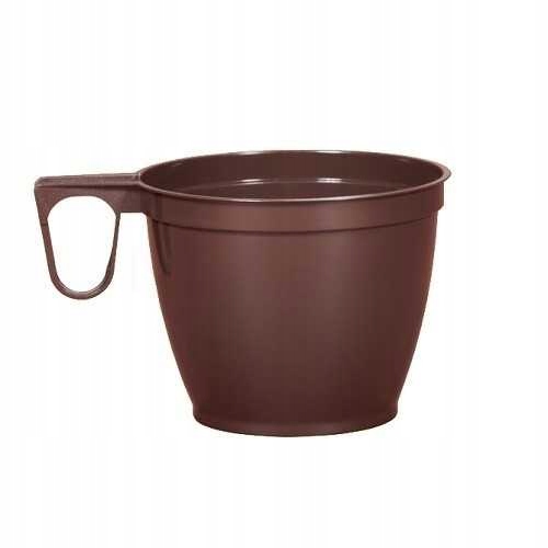 Filiżanki plastikowe brązowe 160ml 50szt