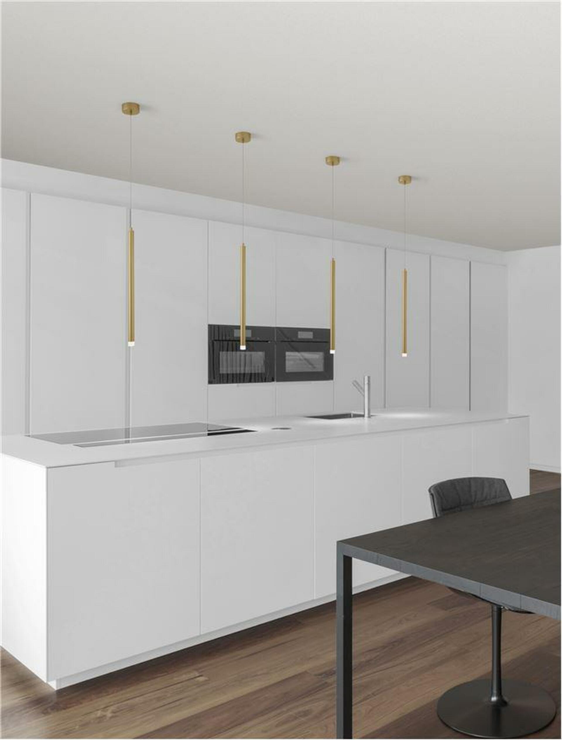 Nova Luce závěsné svítidlo Trimle zlatý hliník a akryl Led 3W 230V 3000K Ip