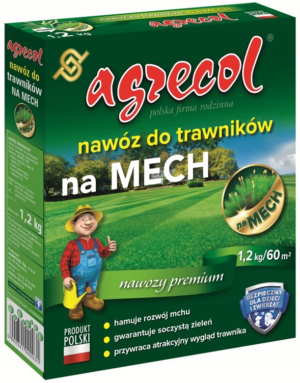 

Nawóz do Trawników na Mech Antymech 1,2 kg Agrecol