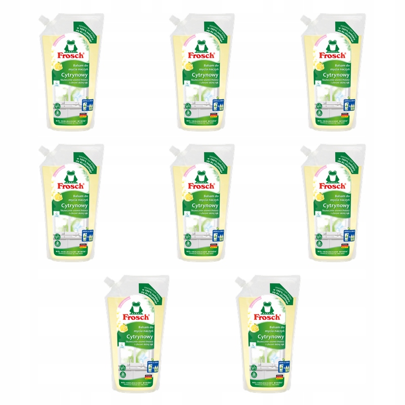 Frosch Citronový balzám na mytí nádobí – zásoba v sáčku 1 L X8