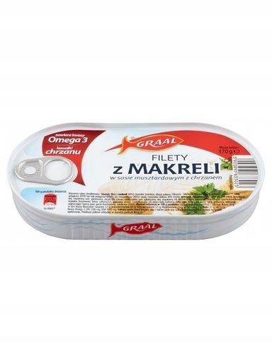 Levně 5 x Filety z makrely v hořčicové omáčce s křenem Graal 170 g