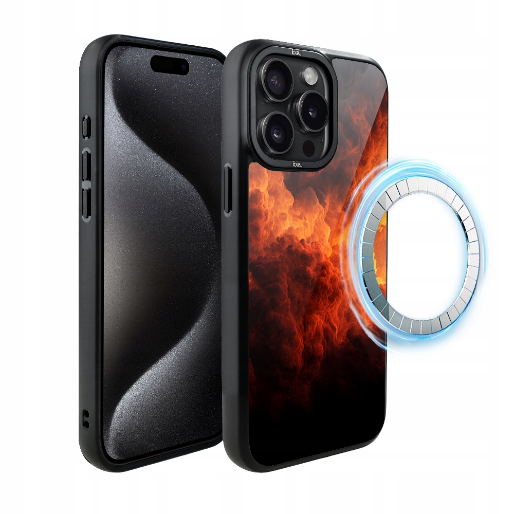 Pouzdro pro iPhone 15 Pro Ibizu DropGuard Matt s MagSafe, Inferno Sky