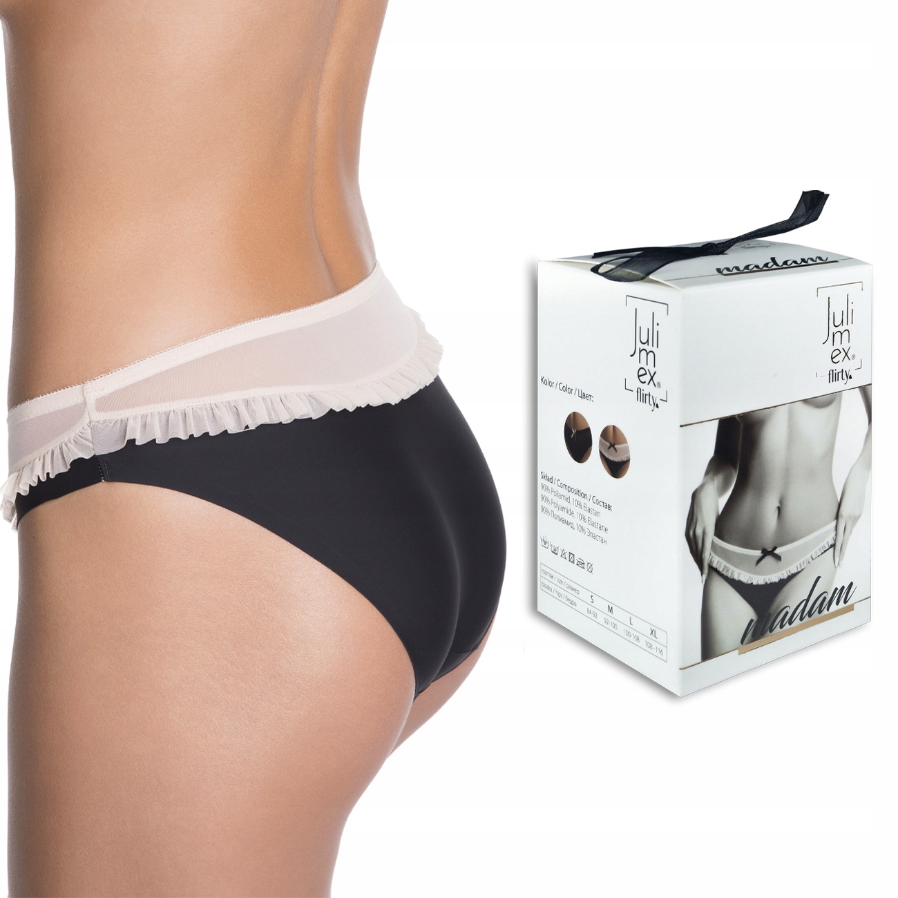 

Julimex Madam figi bezszwowe z falbanką - XL