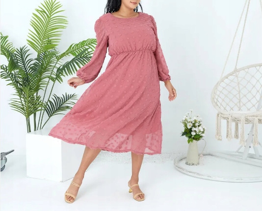 Krásná Šaty Šifon size+ 4XL