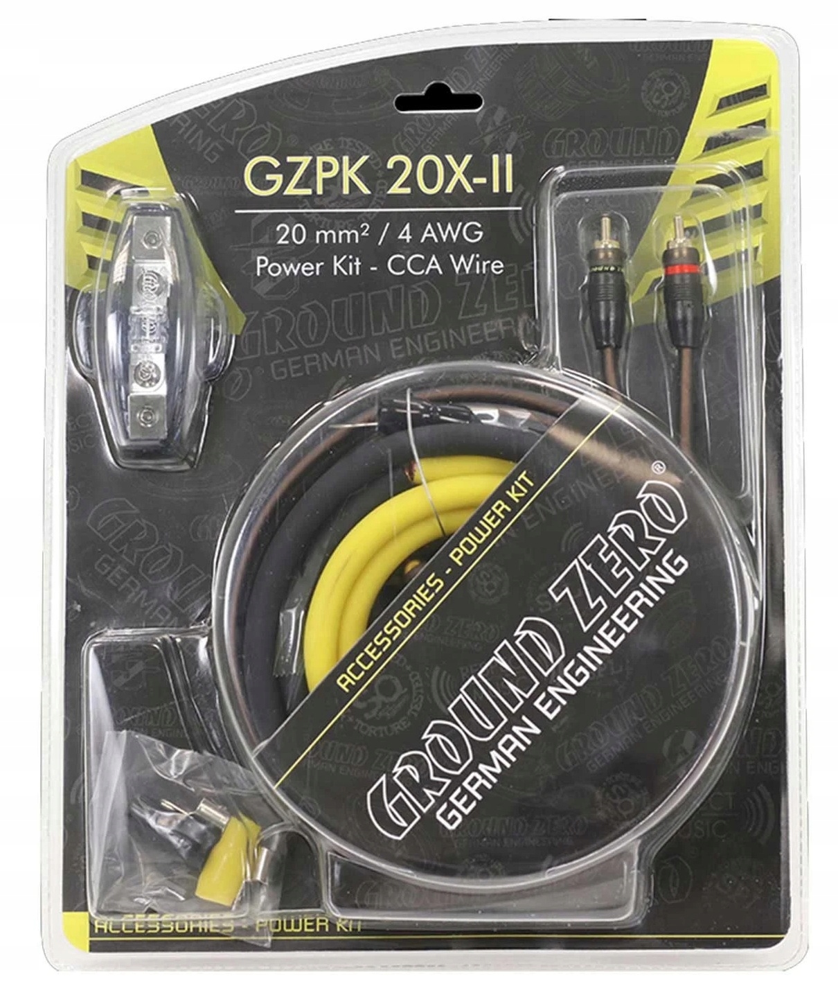 Ground Zero Gzpk 20X-II zestaw kabli Cca wysokiej jakości 20 mm²