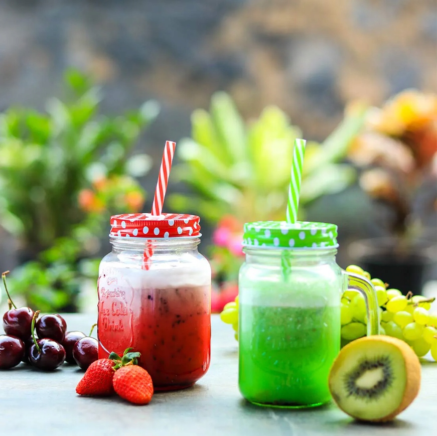 KUBEK SZKLANY SŁOIK ZE SŁOMKĄ DLA DOROSŁYCH 450ML SZKLANKI DO LEMONIADY Materiał wykonania szkło