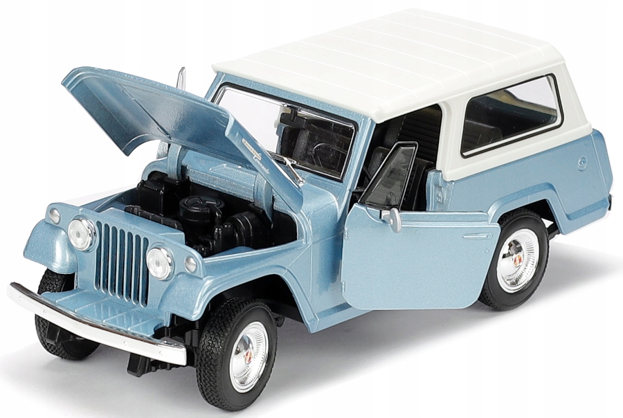 Welly Kovové Auto 1967 Jeep Jeepster Commando Station Wagon Otw. Dveře