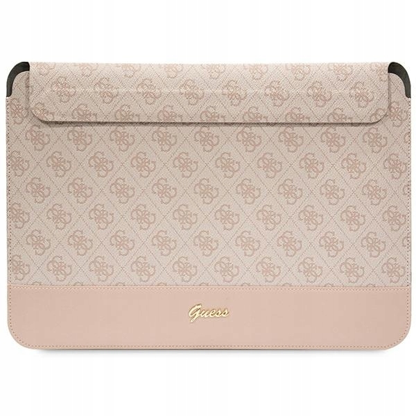 Guess Sleeve GUCS14PS4SGP 14" růžový/ pink 4G Stripe Metal Logo