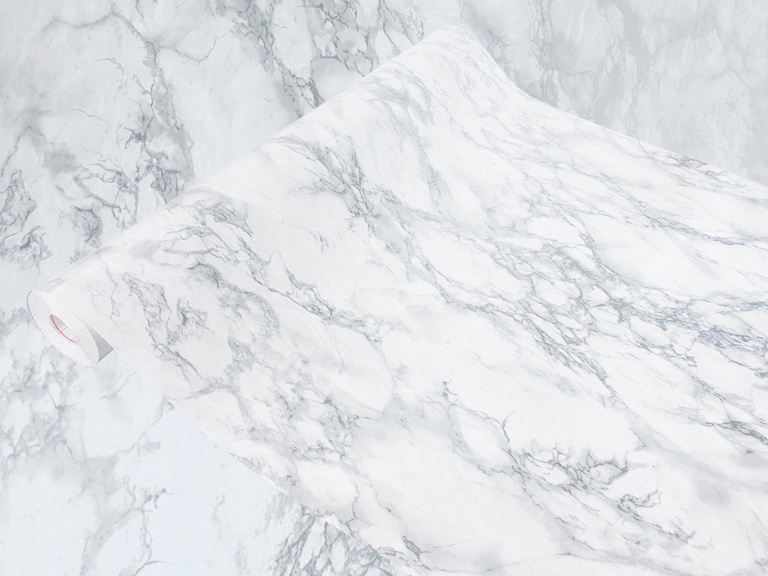 Dýha napodobující mramor Šedo-stříbrná Fólie na nábytek do obývacího pokoje Šířka 67,5 cm