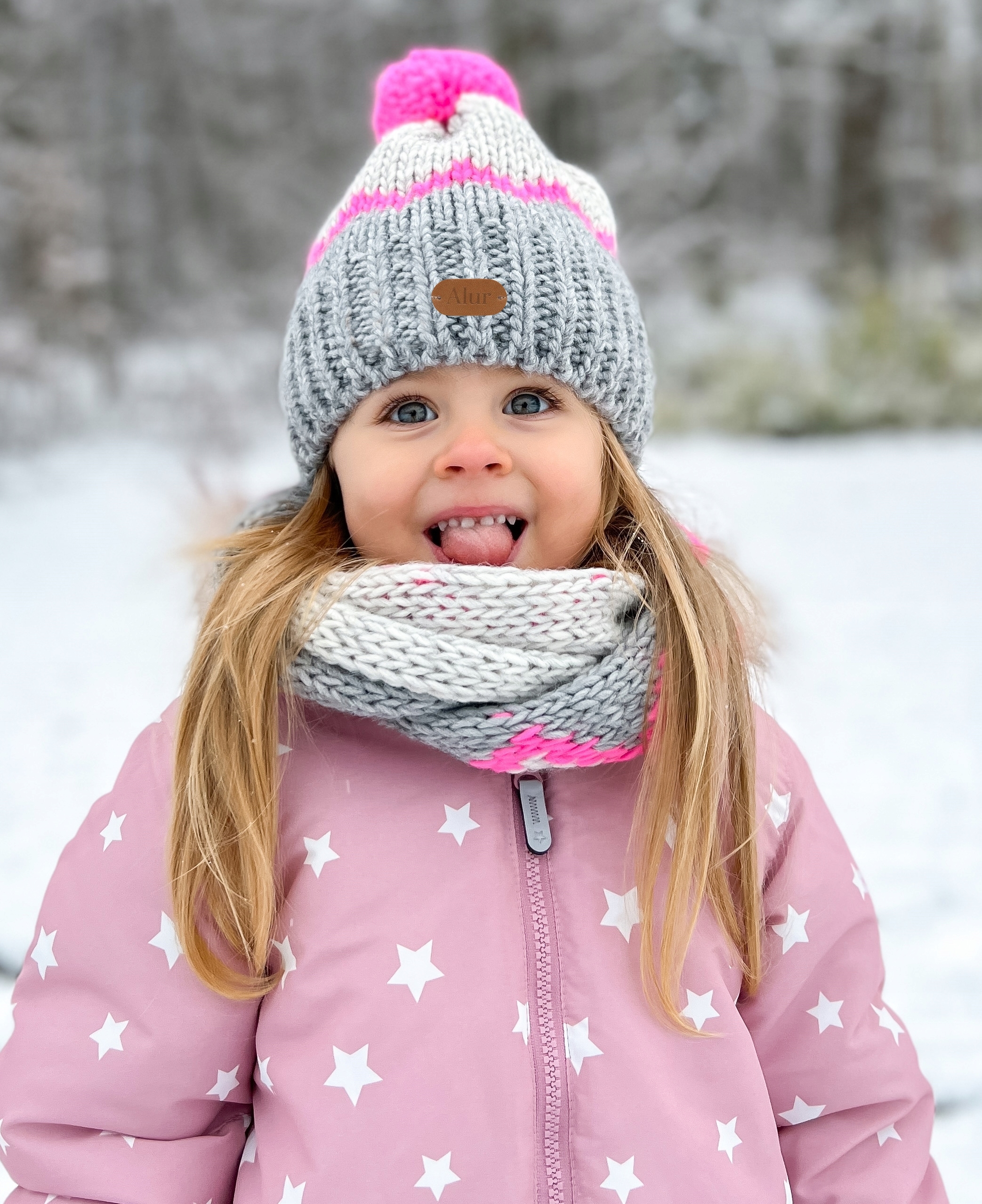 NORSKT vinterset HAT med fleece + Halsduk Barnets ålder 2 år +
