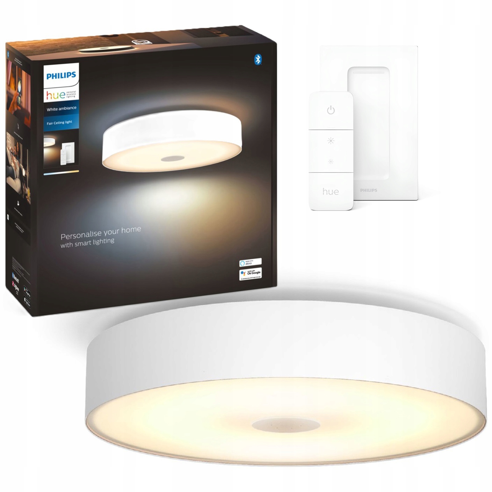 Stropné Svietidlo 25W 44 cm biela Philips Hue diaľkový ovládač