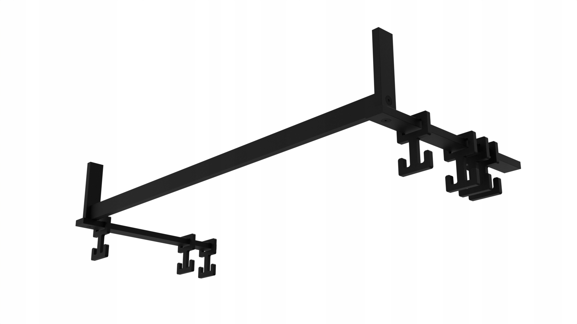 Loftový Kovový Nástěnný Věšák Na Oblečení Černý 40