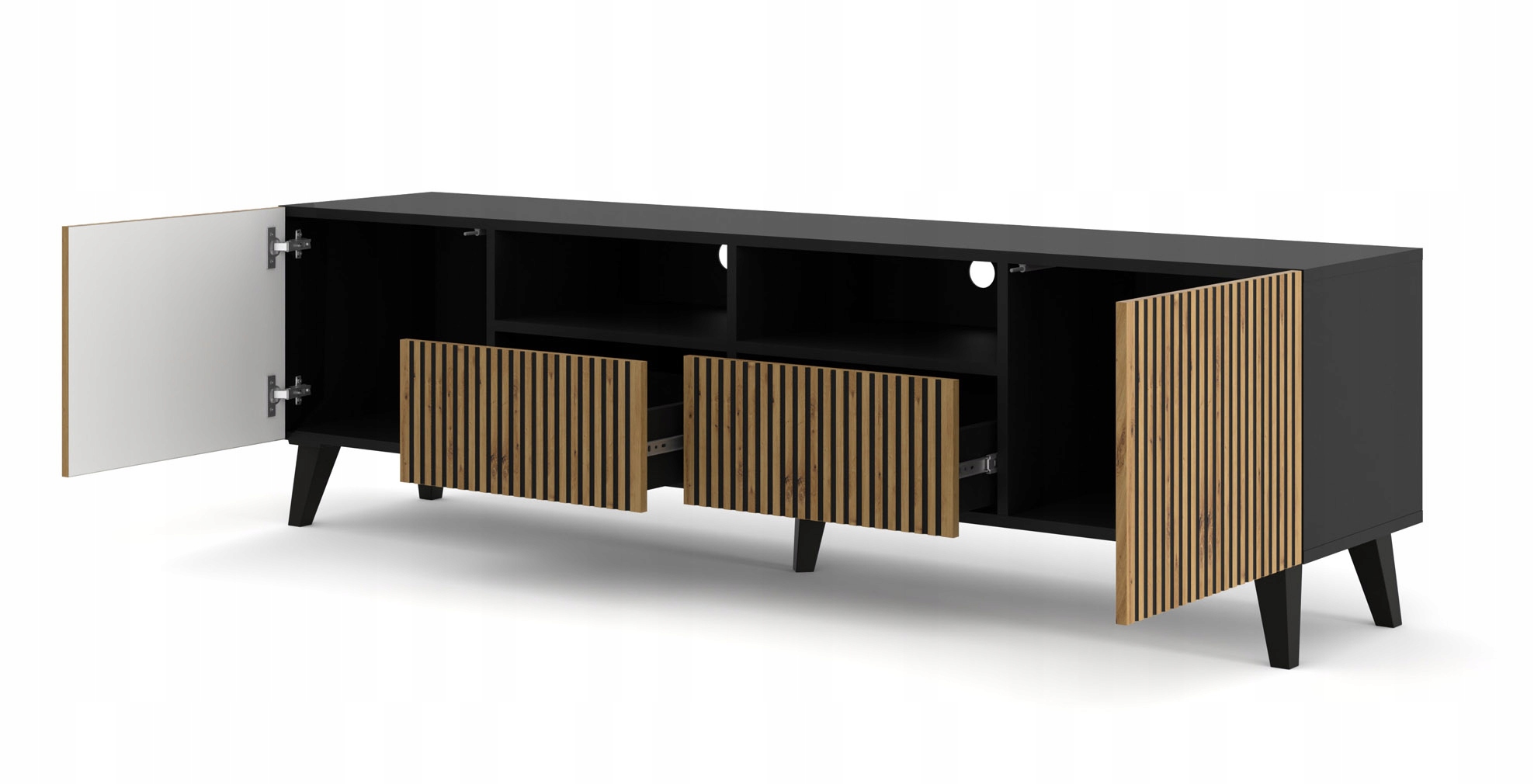 Szafka RTV Ravenna F 200 2D2S czarny artisan FPCZ EAN (GTIN) 5903769734818