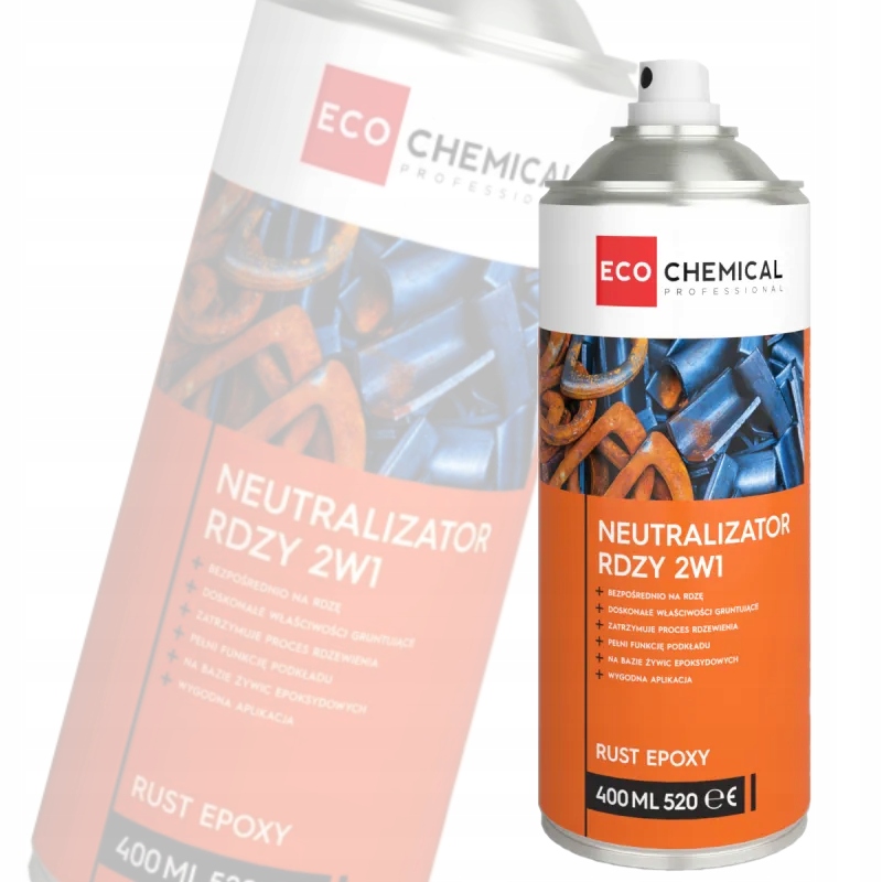 Neutralizator Rdzy Antykorozyjny Grunt Podkład Zatrzymuje Rdzę Ecochemical