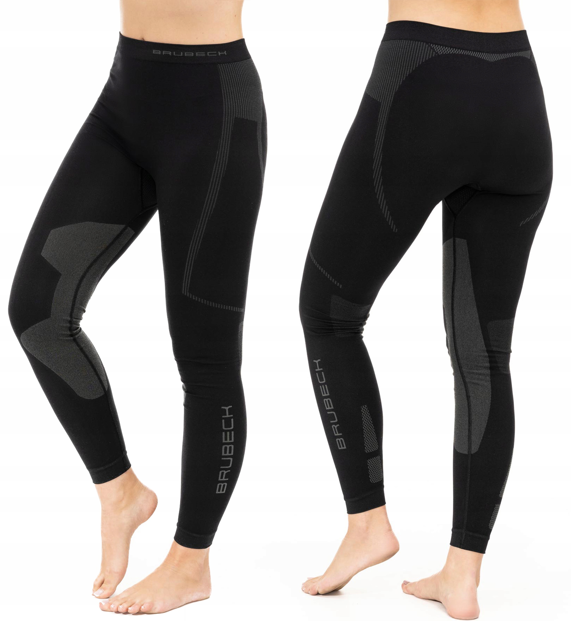 BIELIZNA DAMSKA TERMICZNA BRUBECK DRY KOMPLET BLUZA I SPODNIE XL Kolor czarny