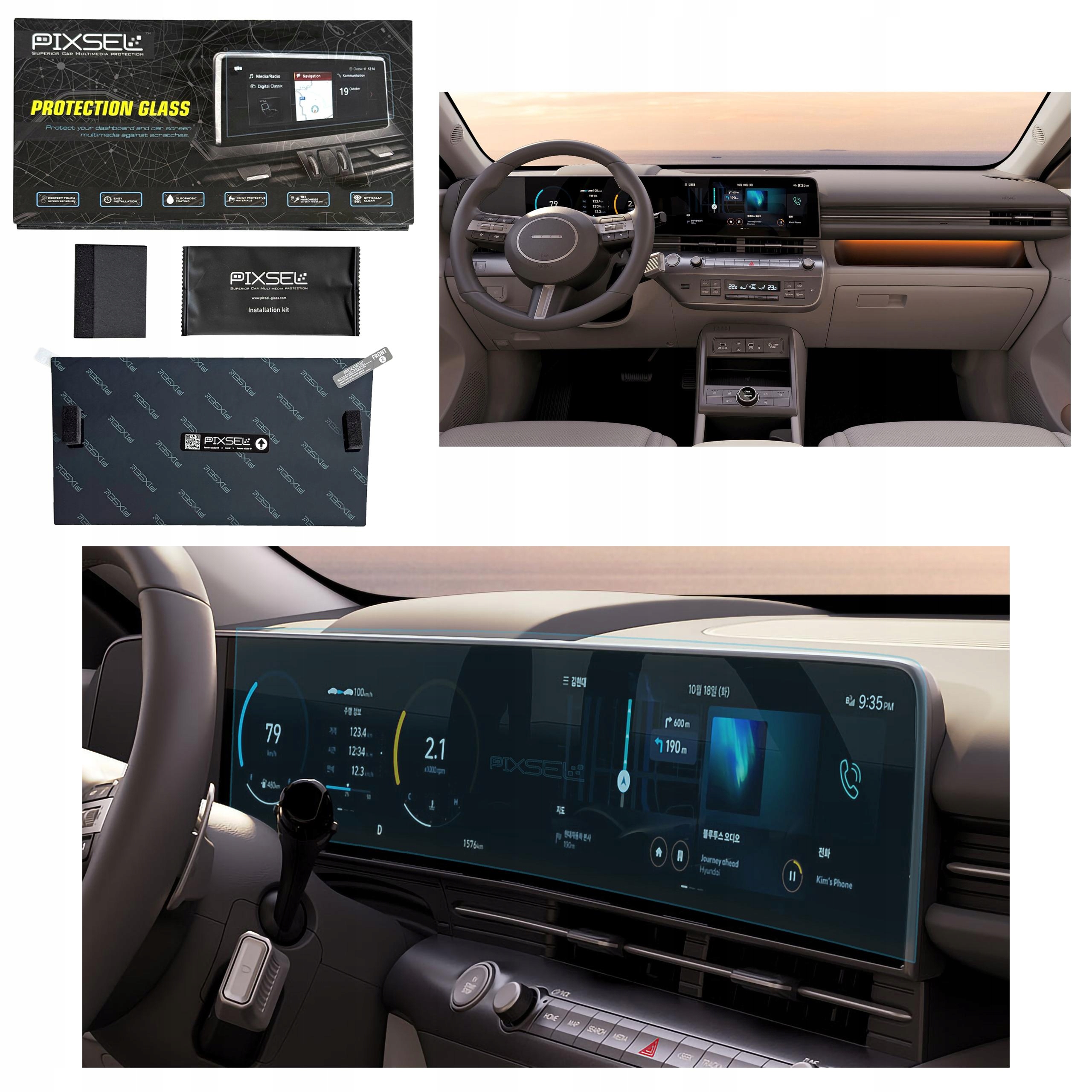 Antyodciskowe Matowe Szkło Ochronne Hyundai Kona HYBRID-27.2“ 2023-