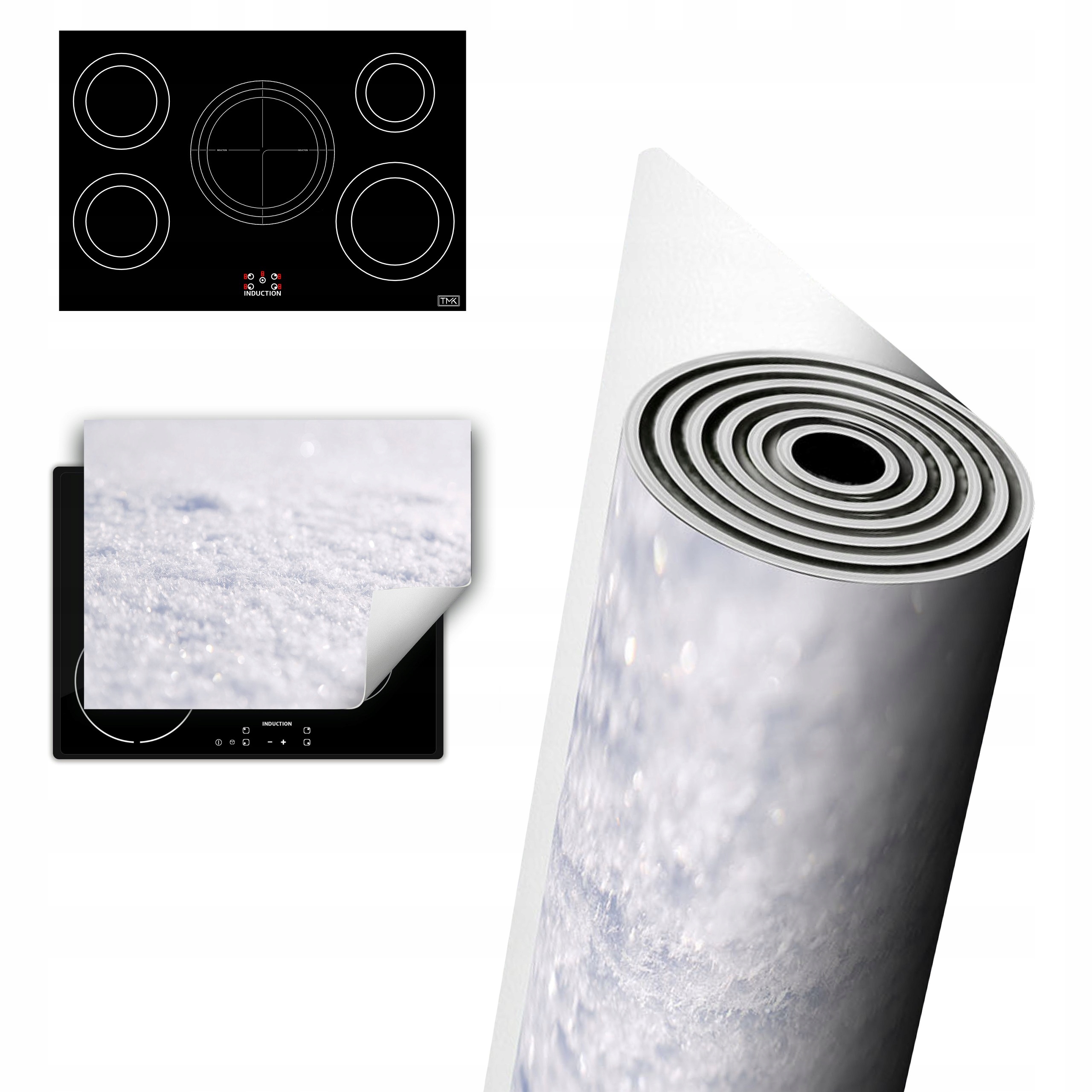 Vinylová Ochrana Na Indukci Pracovní Deska 80x52 Sníh