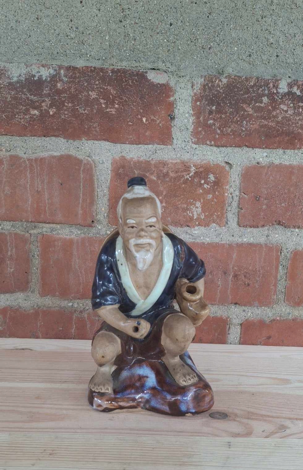Stara Chińska Figurka Rybak