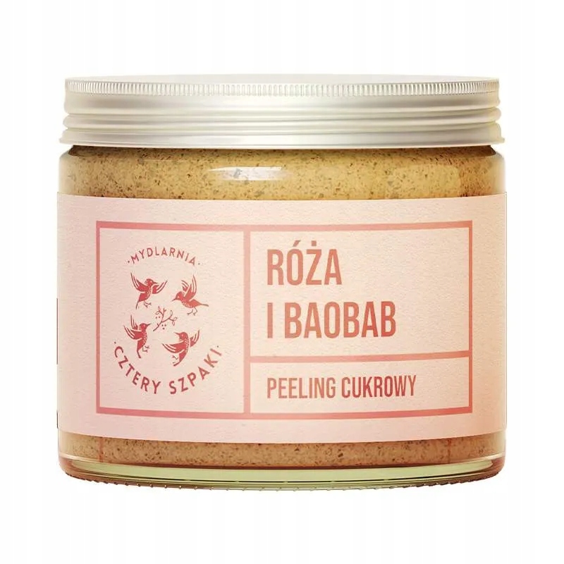 Mýdlárna 4SZPAKI Cukrový peeling 250 ml Růže- Baobab
