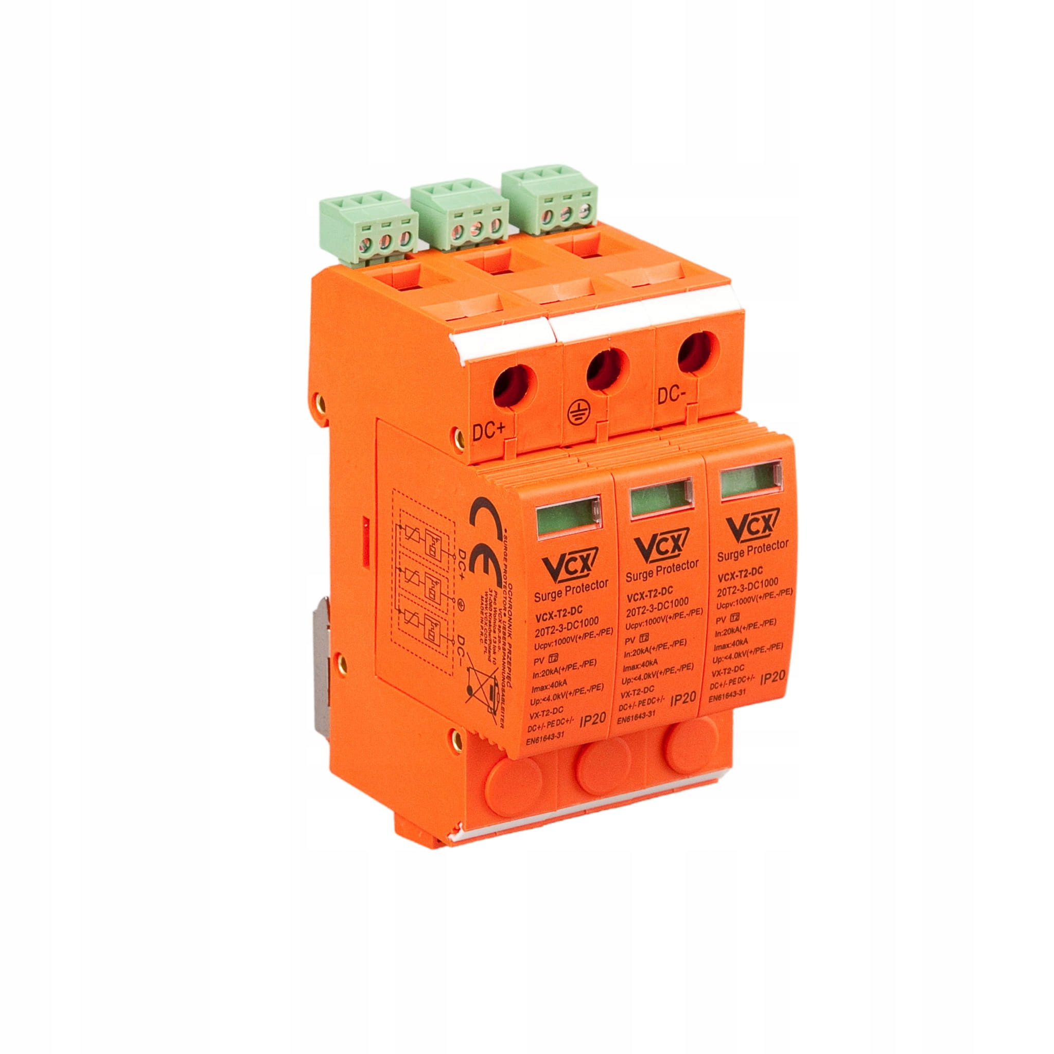 Fotovoltaický omezovač přepětí DC třídy C 3P