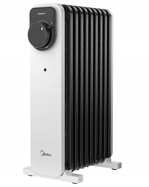 Olejový radiátor Midea, 9 rebier, 2000 W, do 20 m², 3 režimy vykurovania
