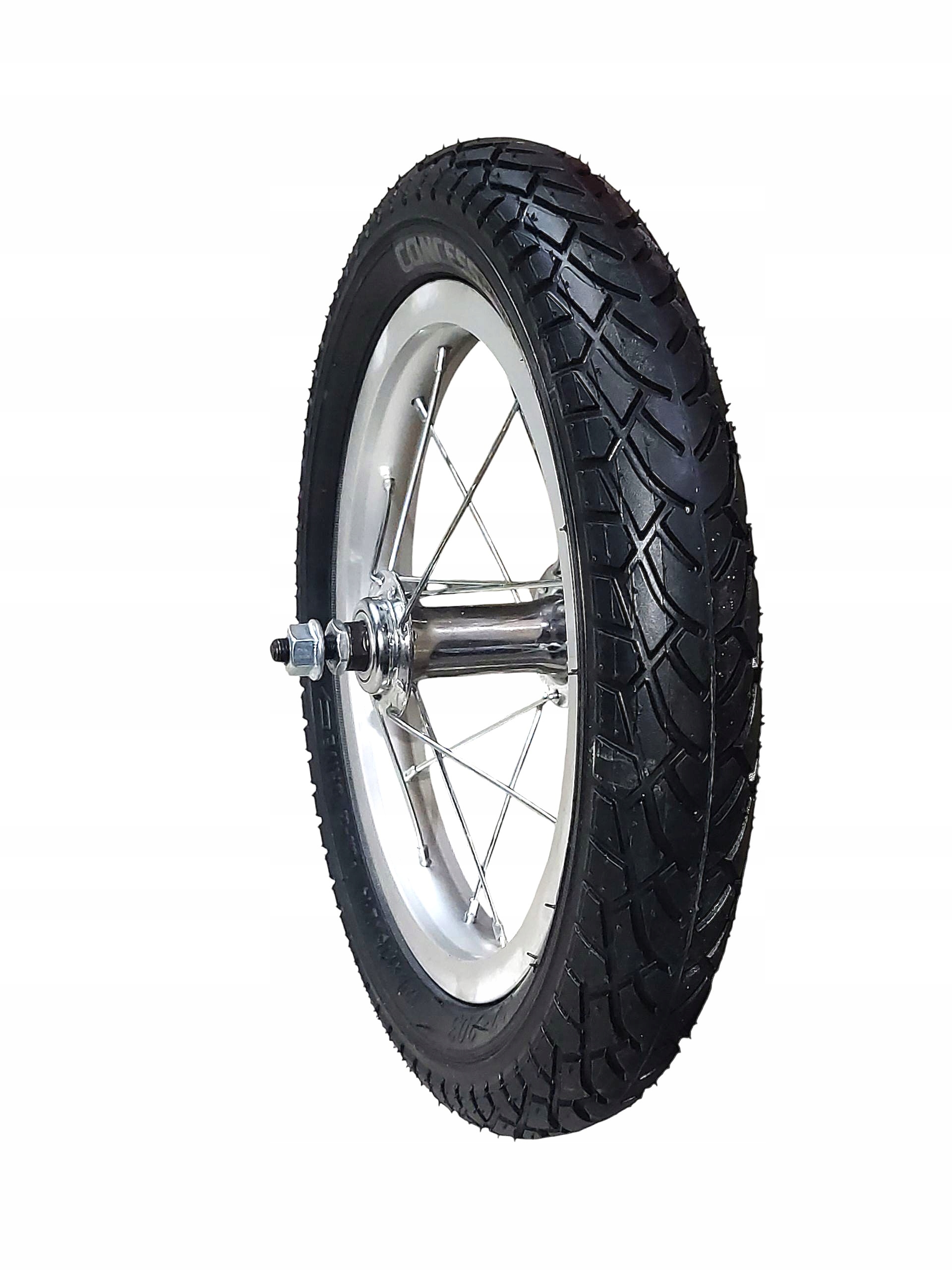 Koło 12 przód kompletne z ogumieniem 12x1,75 obręcz alu do roweru lub wózka