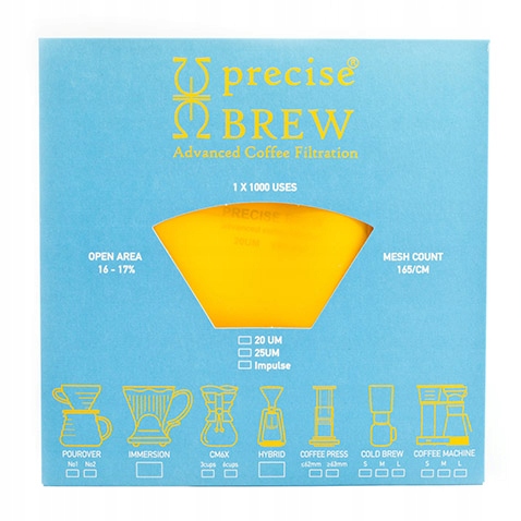 Precise Brew, filtr wielorazowy Hario V60-02 25 um