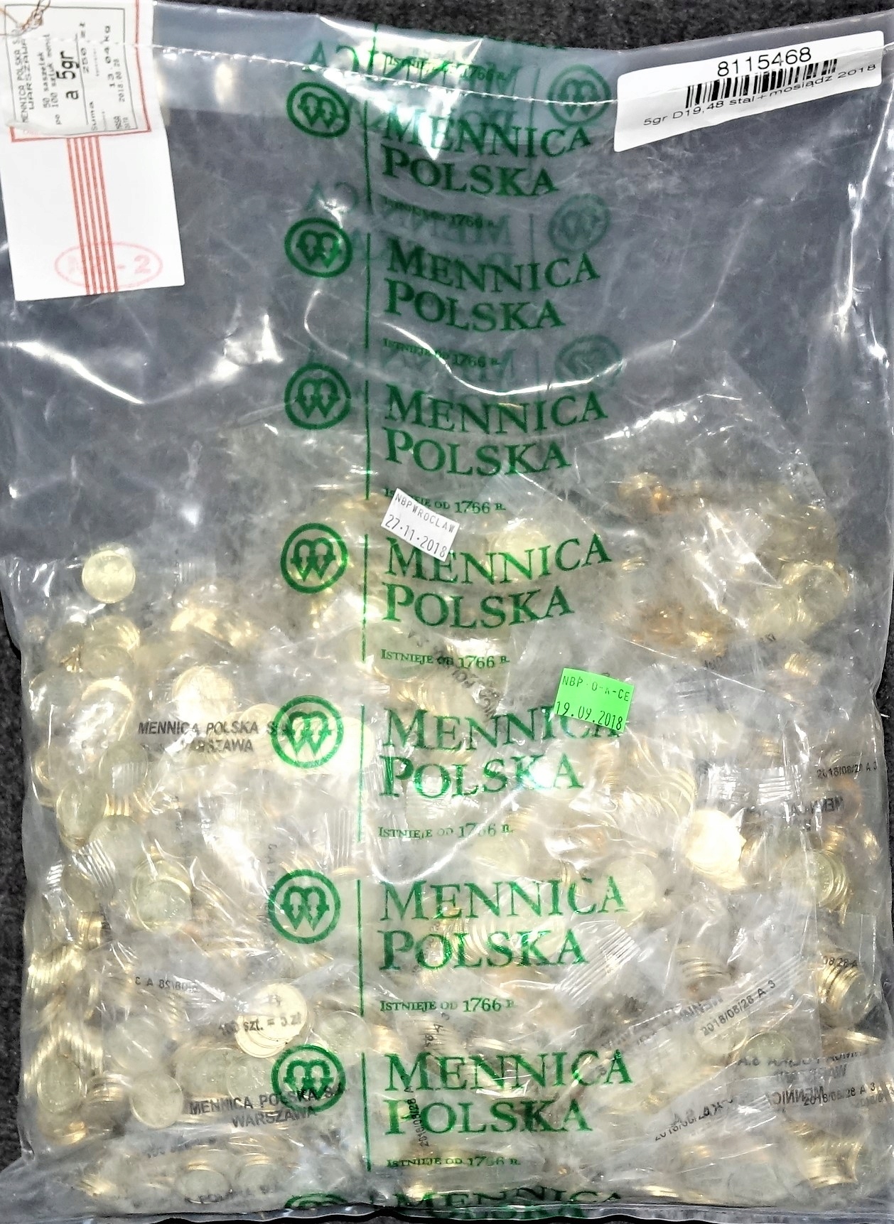 JM 5 groszy 2021 - worek foliowy - MW