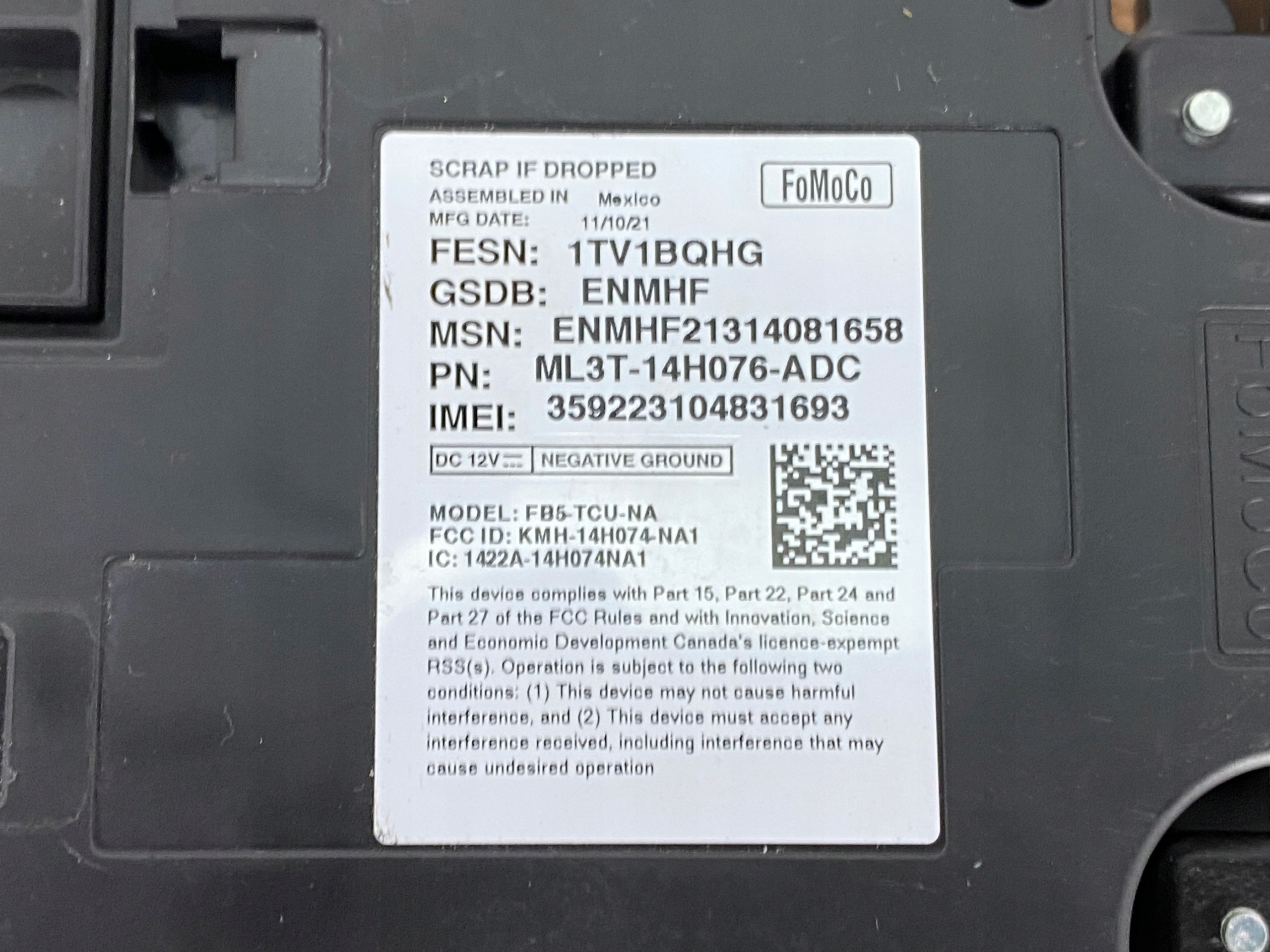 Centralina modulo Ford F150 2021+ USA