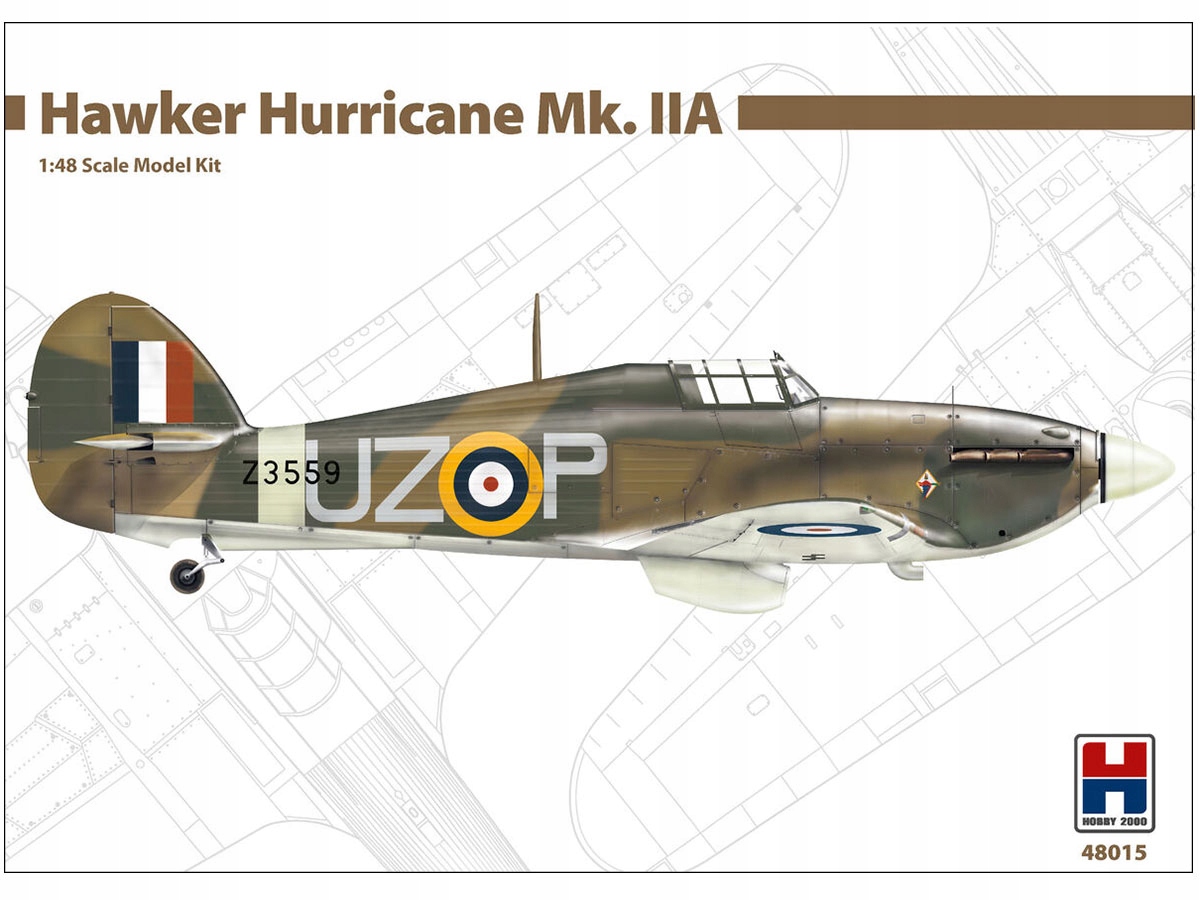 Letadlo Hawker Hurricane Mk.IIa 48015 Hobby 2000